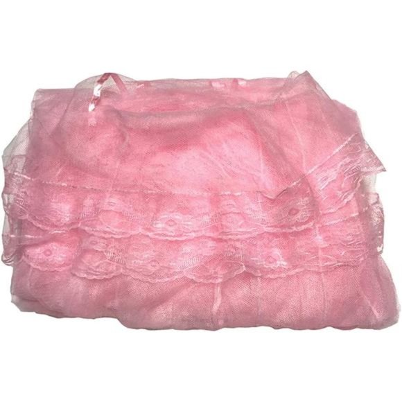 Pink Princess Bed Canopy Netting Mosquito Net Round Lace Dome for Twin Full - Picture 2 of 8
